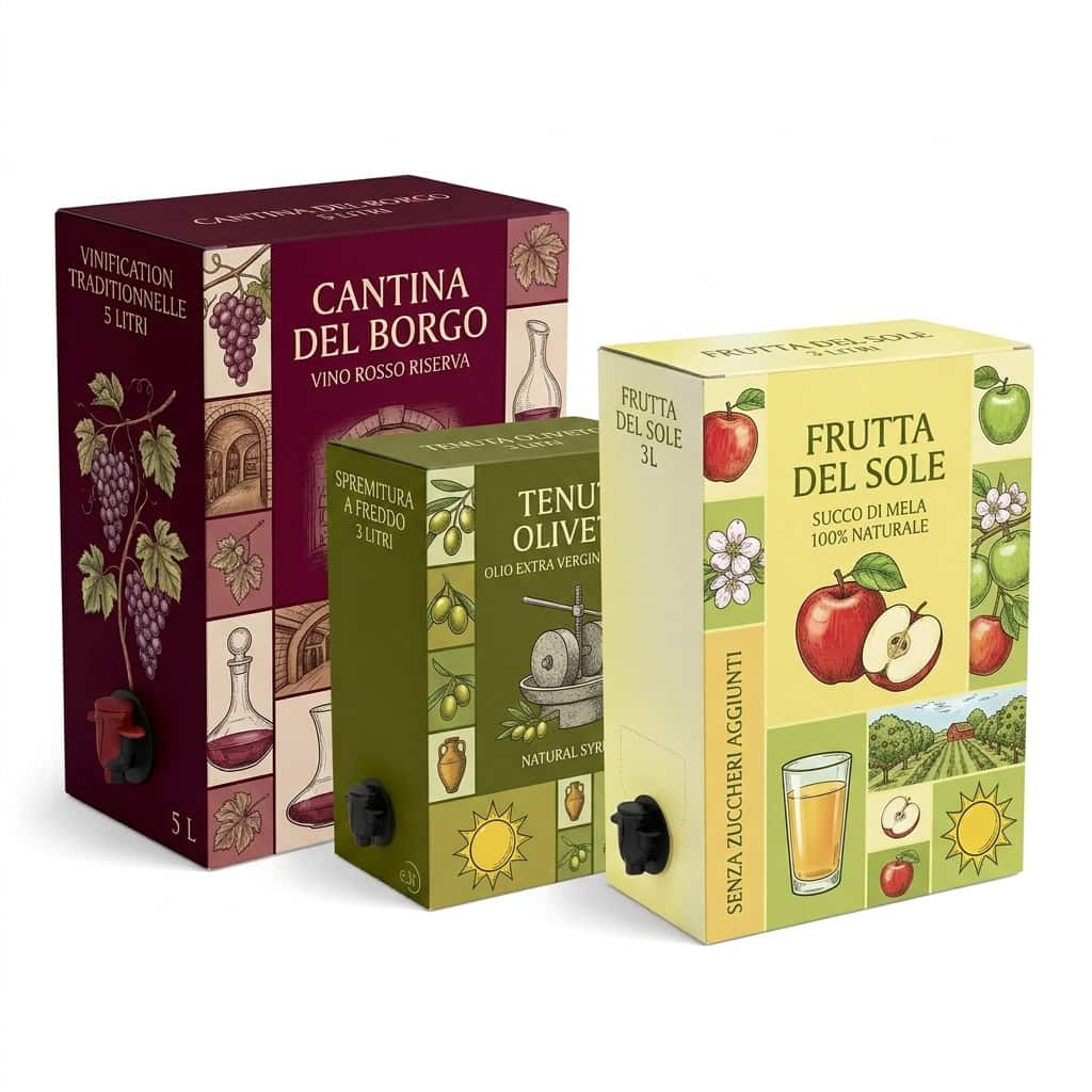 bag in box vino, olio succhi